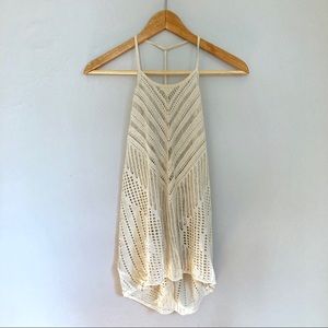 Lace T strap tank top